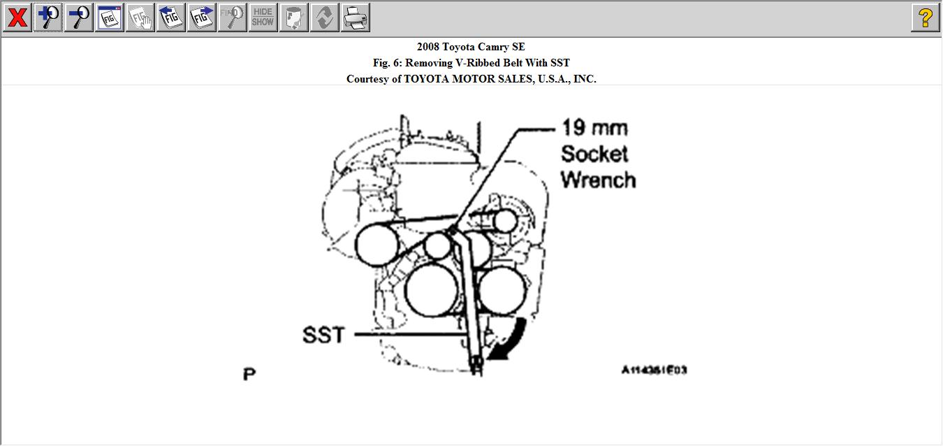 Need help with 2008 toyota camry serpentine belt diagram expert answers here